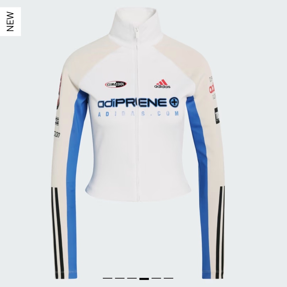 Adidas Teamgeist White and Blue Zipper Jacket
